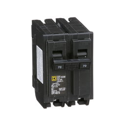 HOM270 – Mini circuit breaker, Homeline, 70A, 2 pole, 120/240VAC, 10kA AIR, standard type, plug in, UL