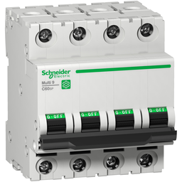 M9F22413 – Miniature circuit breaker (MCB), Multi9 C60SP, 4P, 13A, C curve, 10kA (UL1077), 10kA (IEC/EN 60947-2)