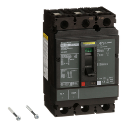 HGL36070 – Circuit breaker, PowerPacT H, 70A, 3 pole, 600VAC, 18kA, lugs, thermal magnetic, 80%