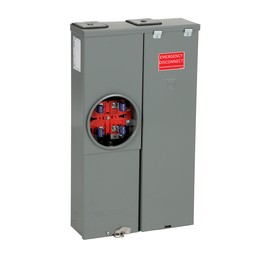 SC1624M125S – All in one, Homeline, CSED, ringed socket, 125A, surface mount, 16 spaces, 24 circuits, 10kA SCCR, no bypass