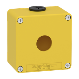 XAPK1201 – Die cast empty control station, Harmony XAP, XB2 SL, zinc alloy, yellow, M20, 1 cut out 22mm, 80x80x51,5mm, UL cULus