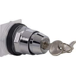 9001KS11K3E11 – Key selector switch head, Harmony 9001K, metal, key switch, key active right/left, 30mm, key E11, 2 positions, Cam E, stay put