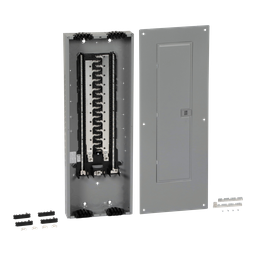 HOM4284L225PQGC – Load center, Homeline, 1 phase, 42 spaces, 84 circuits, 225A convertible main lugs, PoN, NEMA1, Qwik-grip, gnd bar