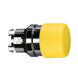 ZB4BC54 – Head for non illuminated push button, Harmony XB4, yellow mushroom 30mm, 22mm, spring return, unmarked
