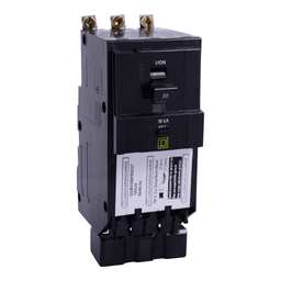 QOB330EPE5237 – Mini circuit breaker, QO, 30A, 3 pole, 240VAC, 10kA, bolt on, 100mA grd fault B, ring
