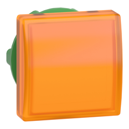 ZB5CV053 – Head for pilot light, Harmony XB5, square orange, 22mm, with plain lens, universal LED