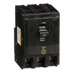 QO3100VH – Mini circuit breaker, QO, 100A, 3 pole, 120/240VAC, 22kA, plug in