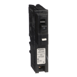 CHOM115PCAFI – Mini circuit breaker, Homeline, 15A, 1 pole, 120VAC, 10kA AIR, combo arc fault, plug on neutral, plug in, UL