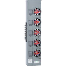 EZMH315125CUX – Branch unit, EZ Meter-Pak, 125A, 5 x 5 jaw sockets, 208Y/120VAC, horn bypass, ringless, 1200A Cu busbar