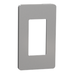 SQWP141001GY – Cover frame, X Series, 1 gang, screwless, gray, matte finish