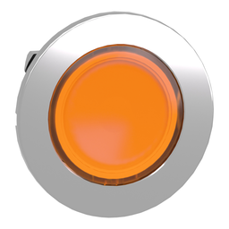 ZB4FW353 – Head for illuminated push button, Harmony XB4, metal, orange flush, 30mm, spring return, universal LED, unmarked