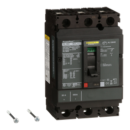 HLL36030 – Circuit breaker, PowerPacT H, 30A, 3 pole, 600VAC, 50kA, lugs, thermal magnetic, 80%