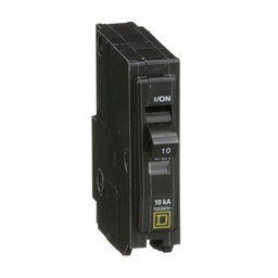 QO110 – Mini circuit breaker, QO, 10A, 1 pole, 120/240VAC, 10kA, plug in mount