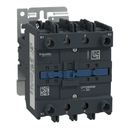 LP1D80008BD – IEC contactor, TeSys Deca, nonreversing, 125A resistive, 4 pole, 2 NO and 2 NC, 24VDC coil, open style