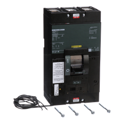 LAL364001021 – Circuit breaker, LA, 400A, 3 pole, 600VAC, 22kA, 250VDC, 10kA, lugs, thermal magnetic, shunt trip