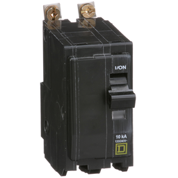 QOB210 – Mini circuit breaker, QO, 10A, 2 pole, 120/240VAC, 10kA, bolt on