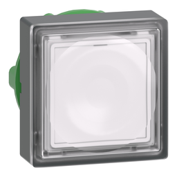 ZB5CW313 – Head for illuminated push button, Harmony XB5, plastic, white square flush, 22mm, universal LED, for insertion of legend