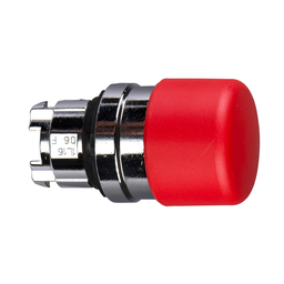 ZB4BC44 – Head for non illuminated pushbutton, Harmony XB4, mushroom 30mm, metal, red, 22mm, spring return