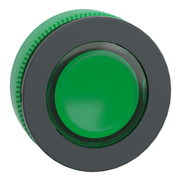 ZB5FA38 – Head for illuminated push button, Harmony XB5, antimicrobial, plastic, green flush mounted, 30mm, universal LED,