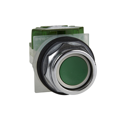 9001KR2GH5 – Push-button, Harmony 9001K, metal, recessed, green, 30mm, spring return, 1 NO