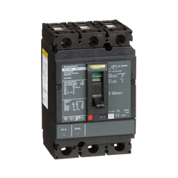 HDL36030 – Circuit breaker, PowerPacT H, 30A, 3 pole, 600VAC, 14kA, lugs, thermal magnetic, 80%