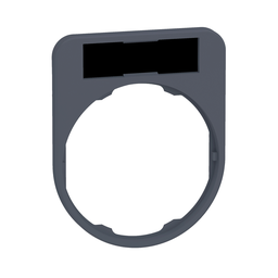 ZBYF2101C0 – legend holder 40 x 50 mm for flush mounted heads w/ leg for engr. cp grey