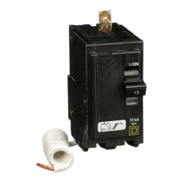 QOB215SWN – Mini circuit breaker, QO, 15A, 2 pole, 120VAC, 10kA, bolt on, switch neutral