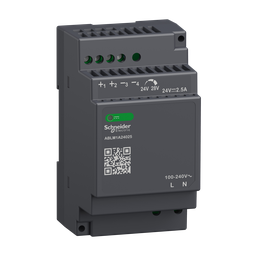 ABLM1A24025 – Regulated Power Supply, 100 to 240V AC, 24V, 2.5A, single phase, Modular