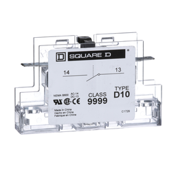 9999D10 – Contactor, Definite Purpose, auxiliary contact, 3A at 120 VAC, 1 NO contact, for 20A to 90A DPA contactors