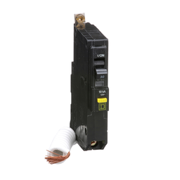 QOB130GFI – Mini circuit breaker, QO, 30A, 1 pole, 120VAC, 10kA, bolt on, 6mA grd fault A, pigtail