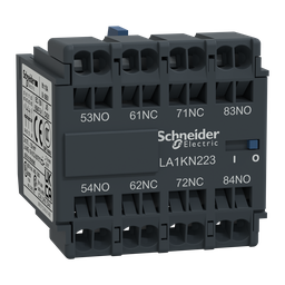 LA1KN223 – Auxiliary contact block, TeSys K, 2NO 2NC, front mounting, spring terminals