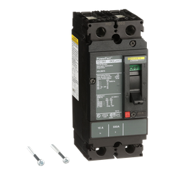 HDL26015 – Circuit breaker, PowerPacT H, 15A, 2 pole, 600VAC, 14kA, lugs, thermal magnetic, 80%