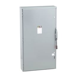 H225NR – Safety switch, heavy duty, fusible, 400A, 3 wire, 2 pole, 1 neutral, 125hp, 240VAC/250VDC, NEMA 3R