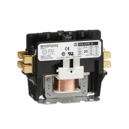 8910DP32V02 – Contactor, Definite Purpose, 30A, 2 pole, 110/120VAC 50/60Hz coil, open
