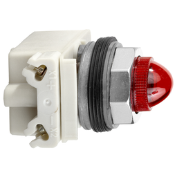 9001KP35R9 – Pilot light, Harmony 9001K, metal, polycarbonate, domed, red, 30mm, 24-28V