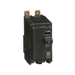QOB220VH – Mini circuit breaker, QO, 20A, 2 pole, 120/240VAC, 22kA, bolt on