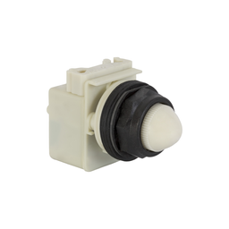 9001SKP1W9 – Pilot light, Harmony 9001SK, plastic, polycarbonate, domed, white, 30mm, 110-120V
