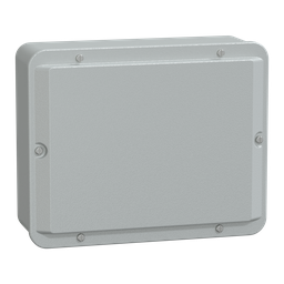 NSYDBN2520 – Metal industrial box – low plain cover – H256xW206xD93 – IP55 – grey RAL 7035