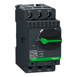 Square D GV2L14 3-Pole 600 VAC 10 Amp Manual Switch