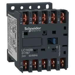 LC1K09017B7 – Contactor, TeSys K, 3P, AC-3, lt or eq to 440V 9A, 1 NC aux., 24VAC coil