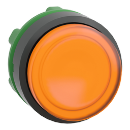 ZB5AH53 – Head for illuminated push button, Harmony XB5, dark grey plastic, orange projecting, 22mm, universal LED, push-push