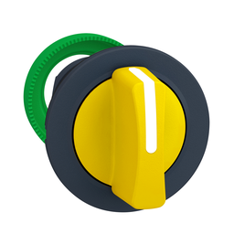 ZB5FD305 – Head for selector switch, Harmony XB5, flush mounted yellow 3 pos stay put