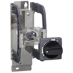 LU9APN21 – Mounting bracket kit with extended rotary handle, TeSys Ultra, IP54, black handle, with trip indication, for LUB
