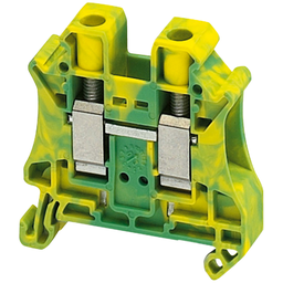 NSYTRV102PE – Terminal block, Linergy TR, green-yellow, 10mm2, protective earth, 2 points, Set of 50