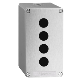 XAPG39704 – Die cast empty control station, Harmony XAP, zinc alloy, grey, 4 cut outs, 22mm, 175x80x51.5mm