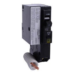 QO125EPD2100 – Mini circuit breaker, QO, 25A, 1 pole, 120VAC, 10kA, plug in, 30mA grd fault B, alarm switch