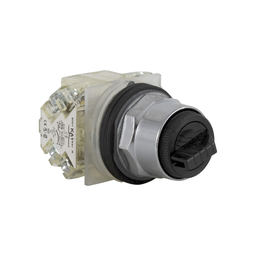 9001KS42BH2 – Selector switch, Harmony 9001K, metal, standard handle, black, 30mm, 3 positions, stay put, 2 CO