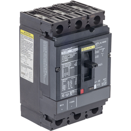 HJL36050C – Circuit breaker, PowerPacT H, 50A, 3 pole, 600VAC, 25kA, lugs, thermal magnetic, 100%