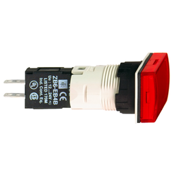 XB6DV4BB – Complete pilot light, Harmony XB6, rectangular red, plastic, 16mm, integral LED, 12…24V
