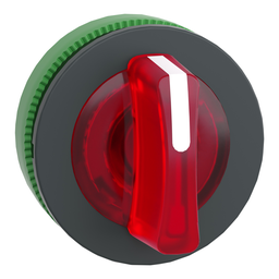 ZB5FK1843 – Head for illuminated selector switch, Harmony XB5, plastic, red handle, universal LED, 3 positions, right to center